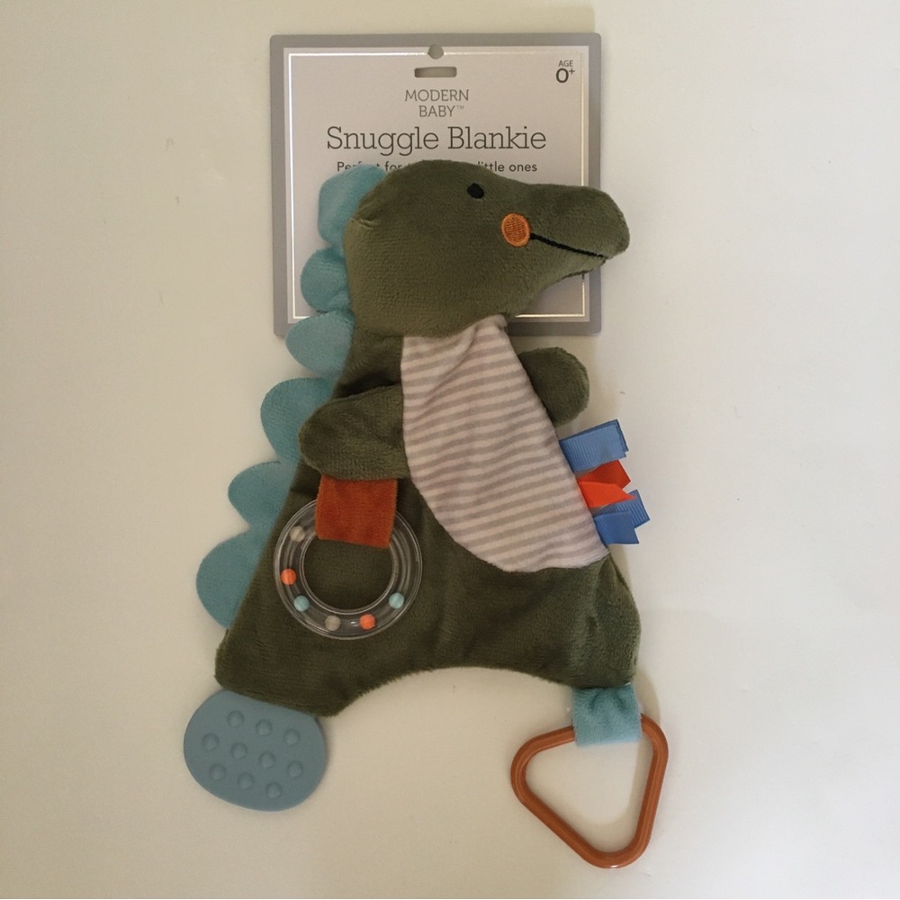 NEW Snuggle Blankie Lovey  Dinosaur Soft Baby Toy Soothing Teether | Modern Baby